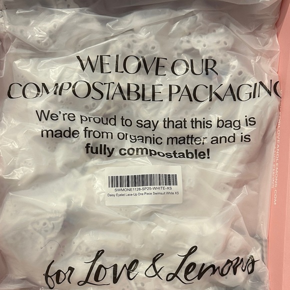 For Love And Lemons Daisy Eyelet One Piece Swimsuit in White - Picture 6 of 6